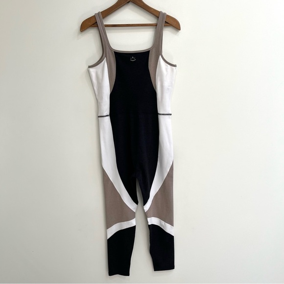Alo Yoga Spacedye Outlines Jumpsuit Darkest Night Colorblock XL - Picture 9 of 15